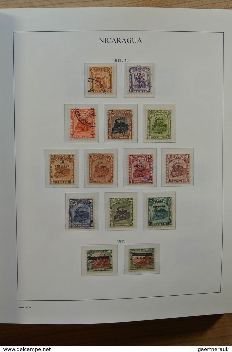 Neuseeland: 1862-1978. Nicely filled, MNH, mint hinged and used collection Nicaragua 1862-1978 on se