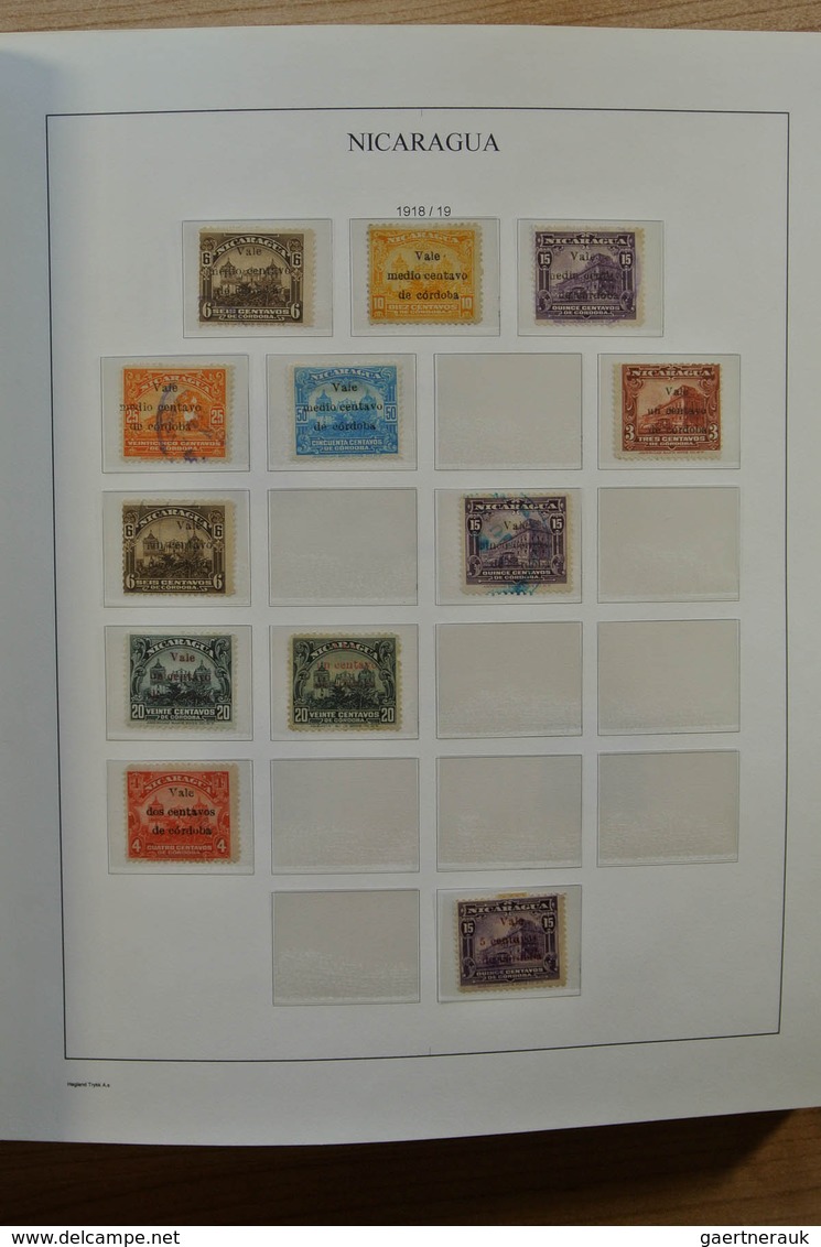 Neuseeland: 1862-1978. Nicely filled, MNH, mint hinged and used collection Nicaragua 1862-1978 on se