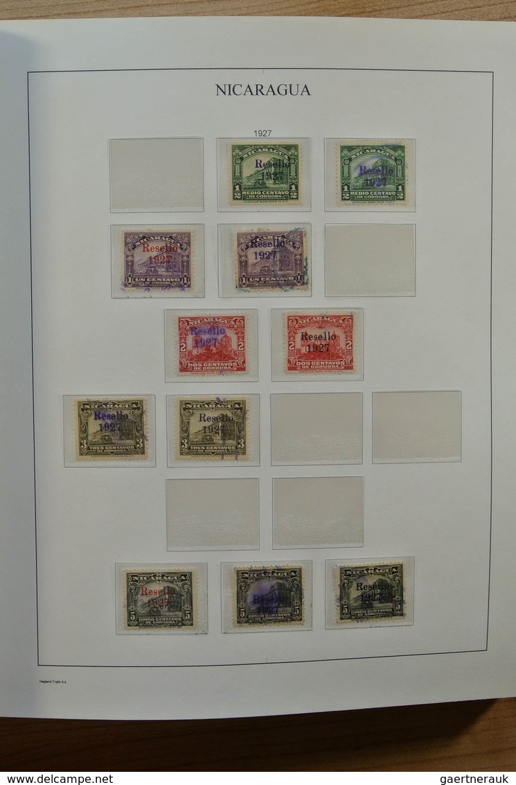 Neuseeland: 1862-1978. Nicely filled, MNH, mint hinged and used collection Nicaragua 1862-1978 on se