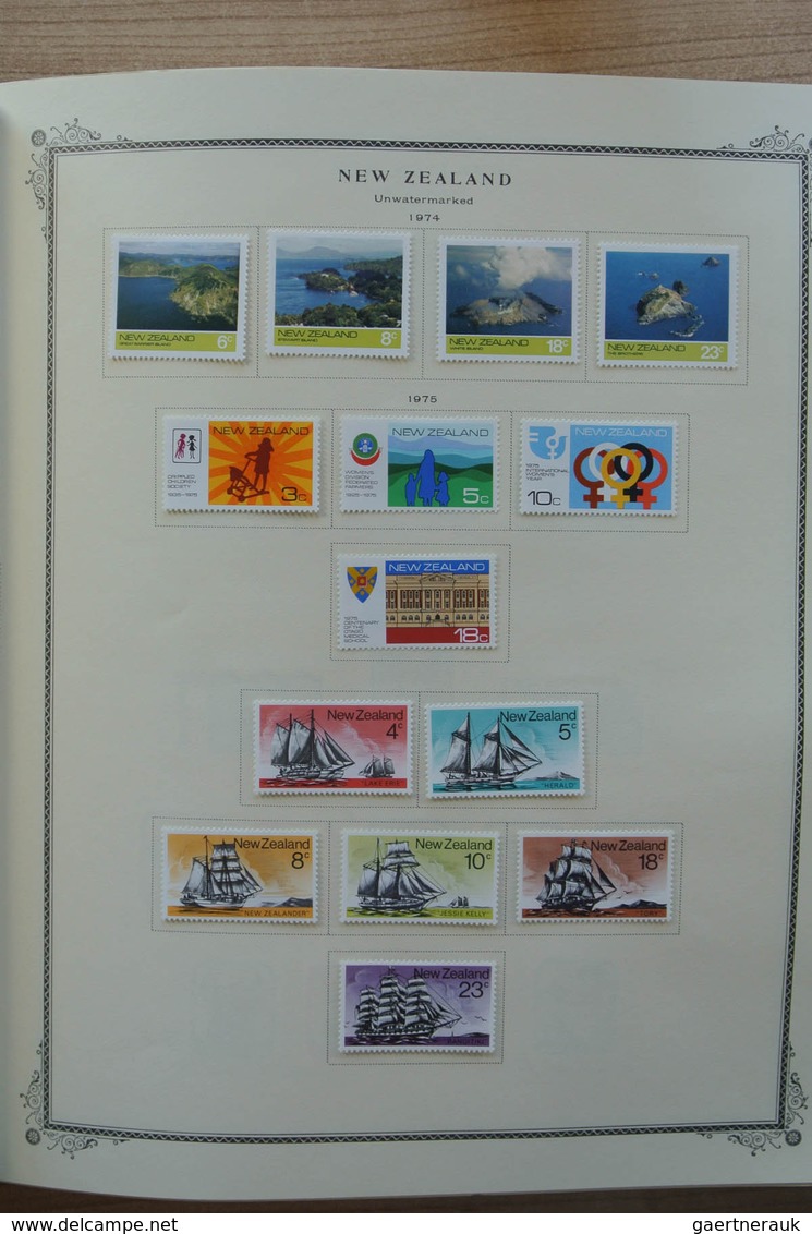 Neuseeland: 1874-2002. Well filled, mostly MNH and mint hinged collection New Zealand 1874-2002 in 2