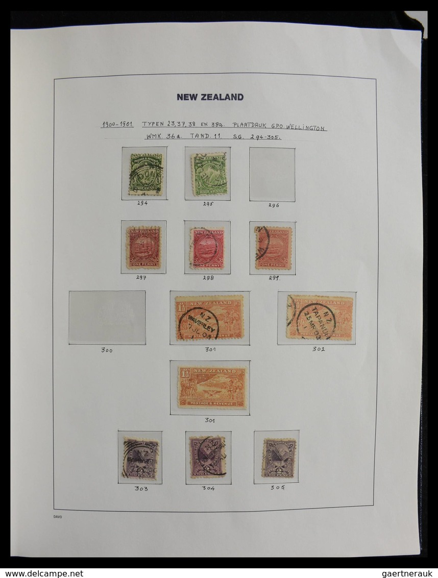 Neuseeland: 1898-2014: Very Well Filled, Cancelled Collection New Zealand 1898-2014 In 3 Davo Albums - Briefe U. Dokumente