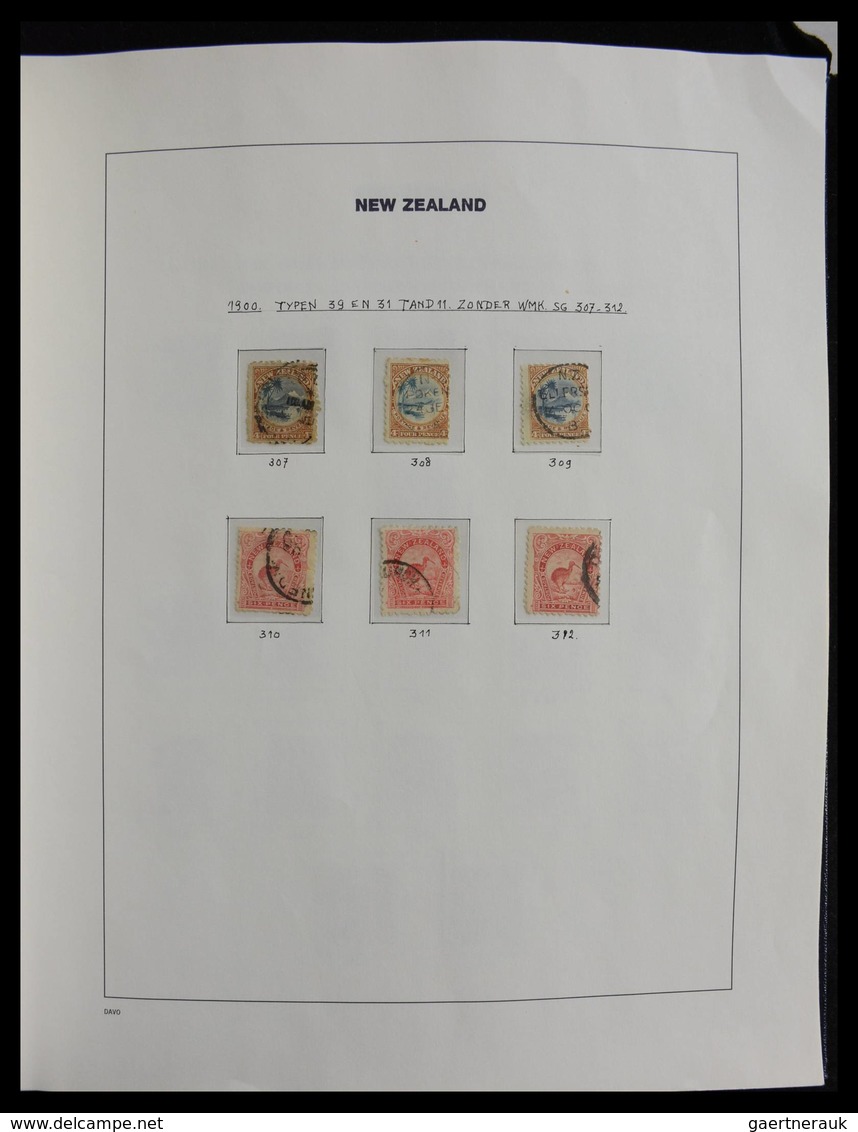 Neuseeland: 1898-2014: Very well filled, cancelled collection New Zealand 1898-2014 in 3 Davo albums