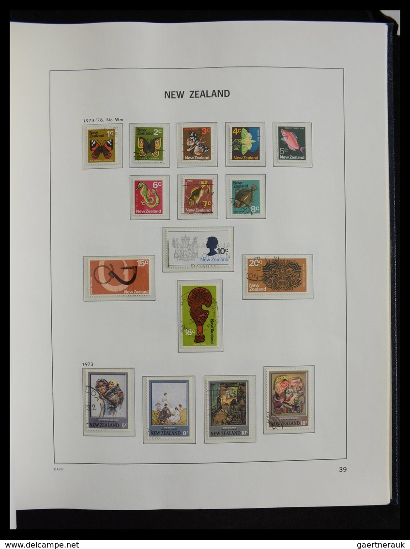 Neuseeland: 1898-2014: Very well filled, cancelled collection New Zealand 1898-2014 in 3 Davo albums