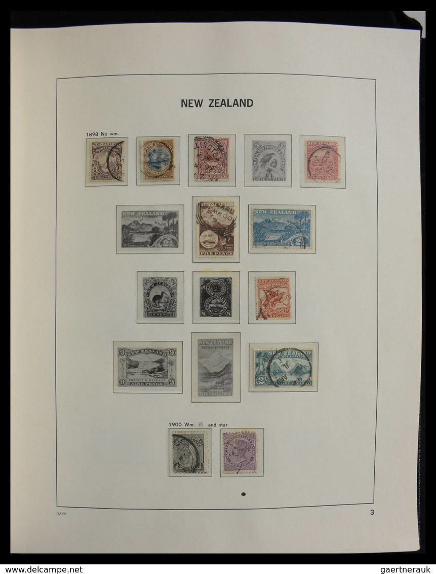 Neuseeland: 1898-2014: Very well filled, cancelled collection New Zealand 1898-2014 in 3 Davo albums