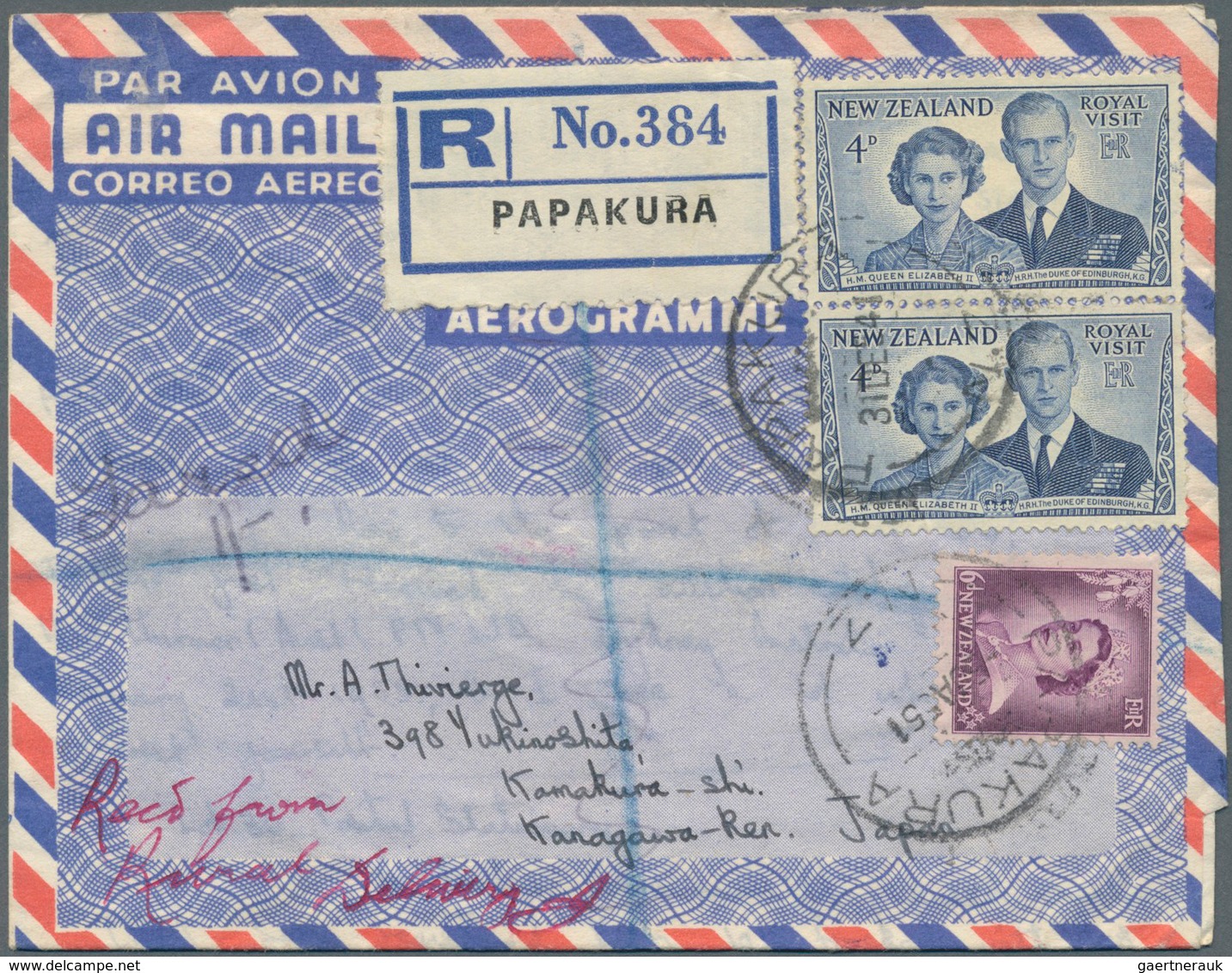 Neuseeland: 1944/1990 (ca.), accumulation with about 600 used or unused airletters and AEROGRAMMES w