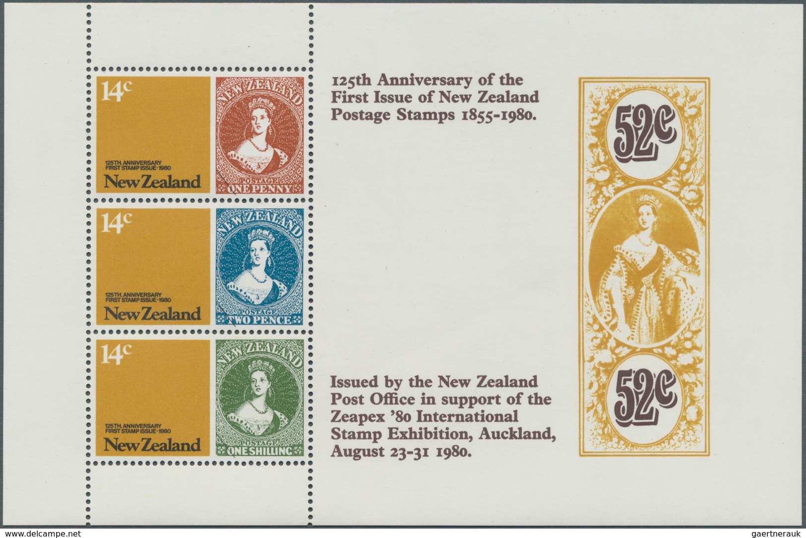 Neuseeland: 1980, 125 Years Stamps In New Zealand Large Lot With About 750 (!) Miniature Sheets, Min - Briefe U. Dokumente