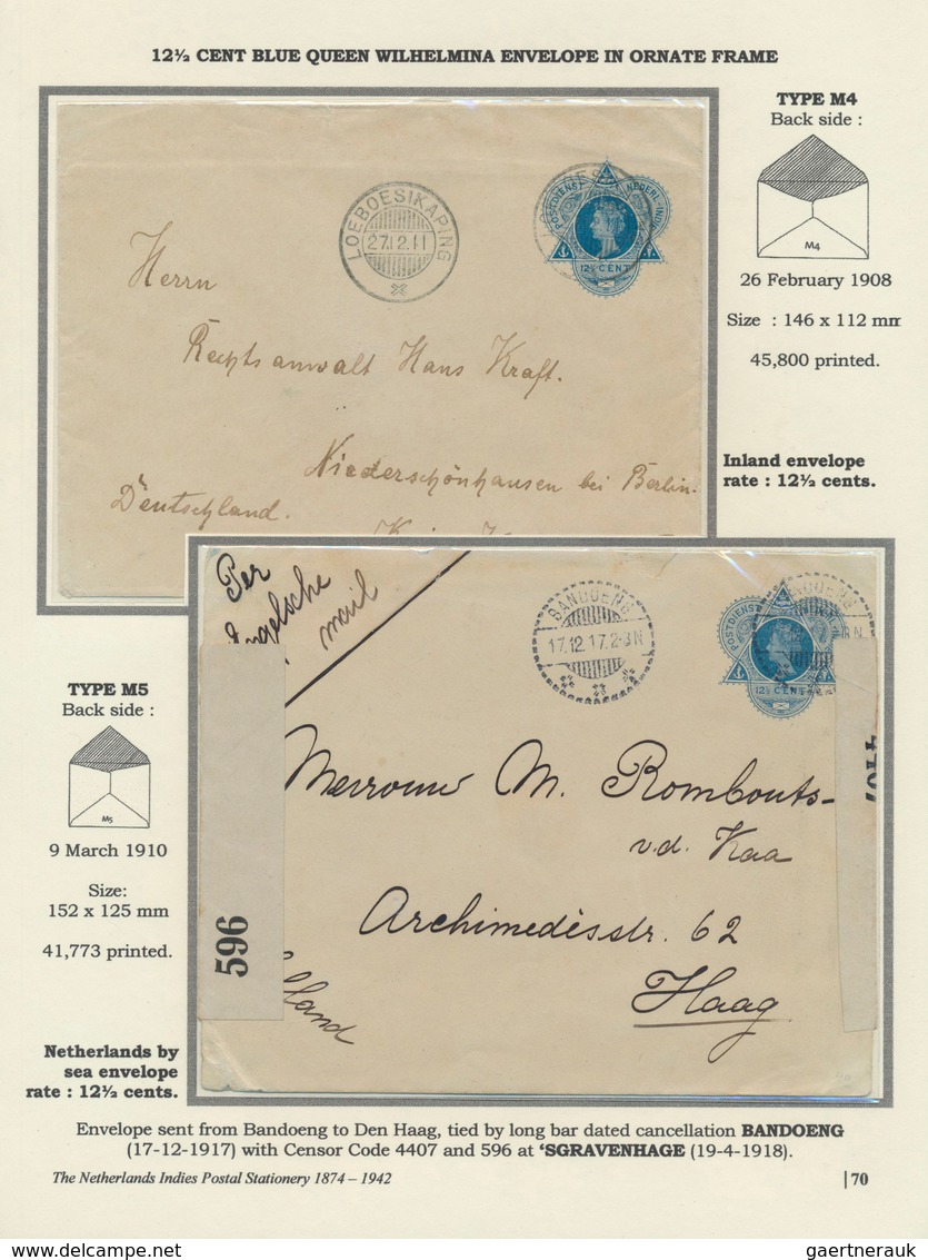 Niederländisch-Indien: 1874/1942. Charming exhibit THE NETHERLANDS INDIES POSTAL STATIONERY stored o