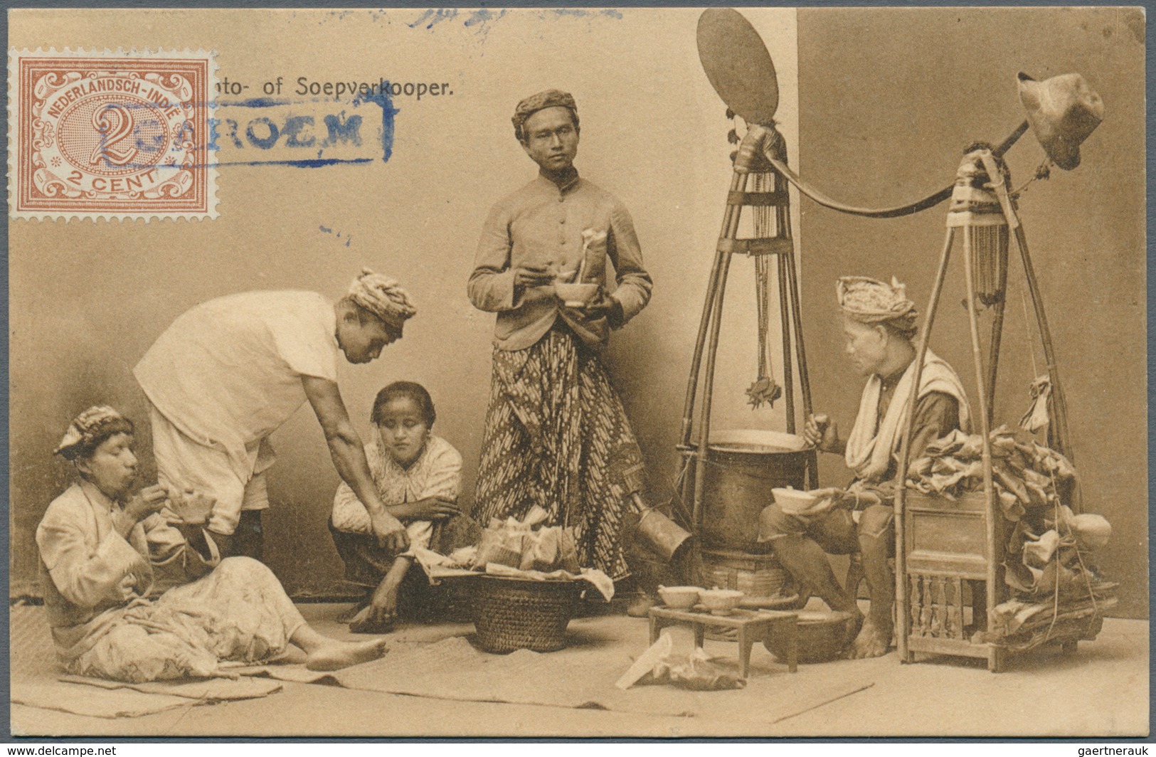 Niederländisch-Indien: 1910 (ca.) 2c Brown, On The Picture Side Of 14 Different Picture Postcards, T - Niederländisch-Indien