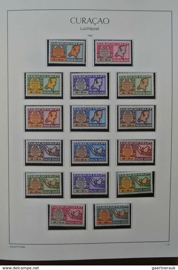 Niederländische Antillen: 1889-2009. Very well filled, MNH, mint hinged and used collection Netherla