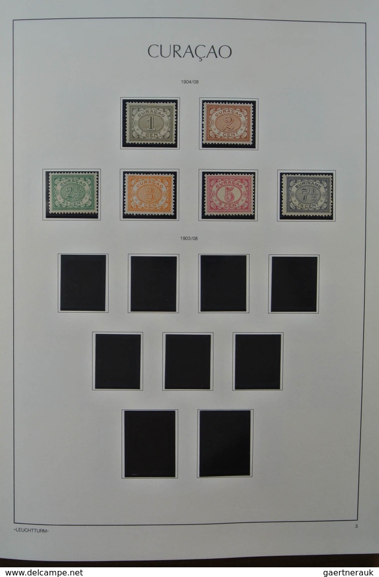 Niederländische Antillen: 1889-2009. Very well filled, MNH, mint hinged and used collection Netherla