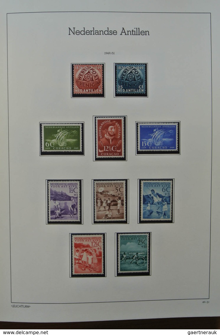 Niederländische Antillen: 1889-2009. Very well filled, MNH, mint hinged and used collection Netherla