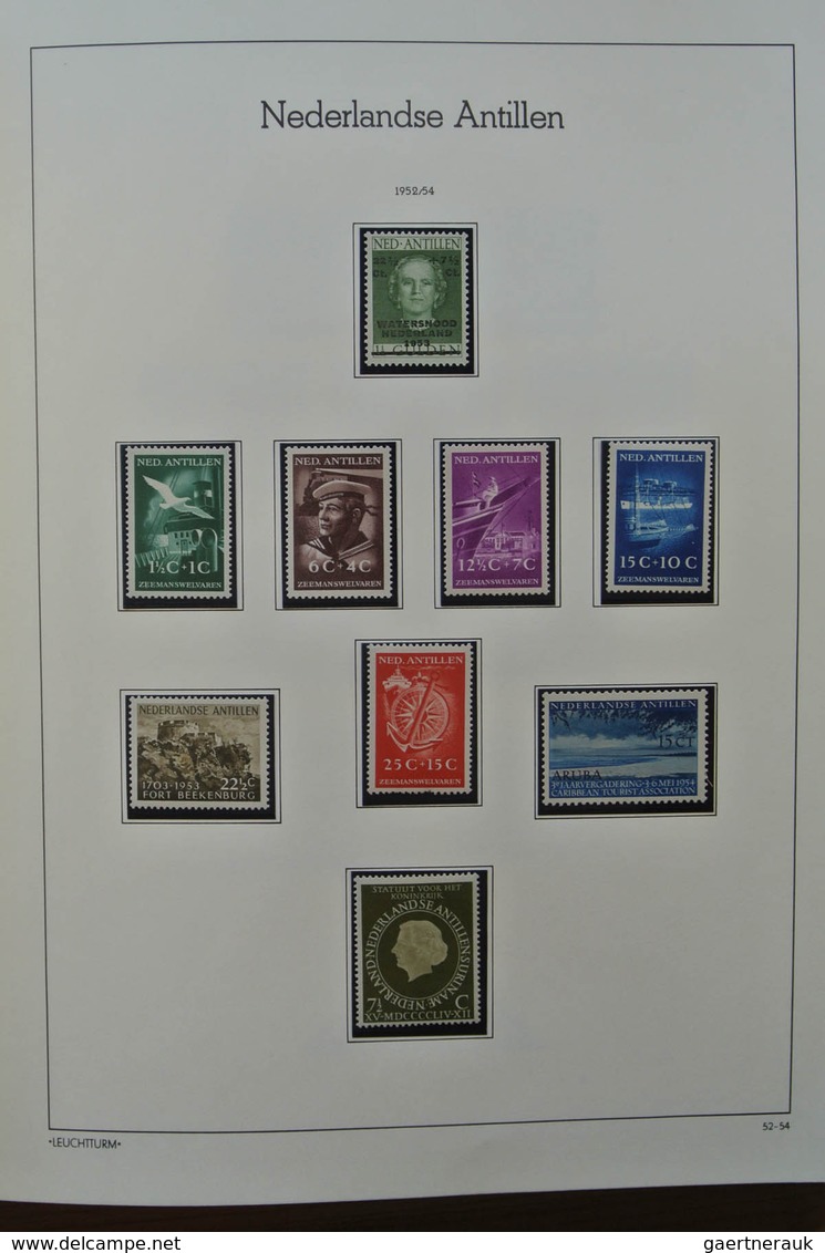 Niederländische Antillen: 1889-2009. Very well filled, MNH, mint hinged and used collection Netherla