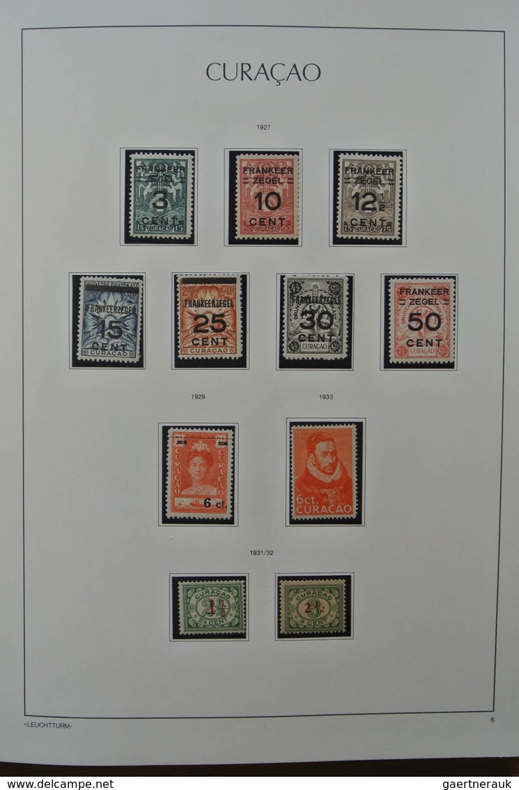 Niederländische Antillen: 1889-2009. Very well filled, MNH, mint hinged and used collection Netherla