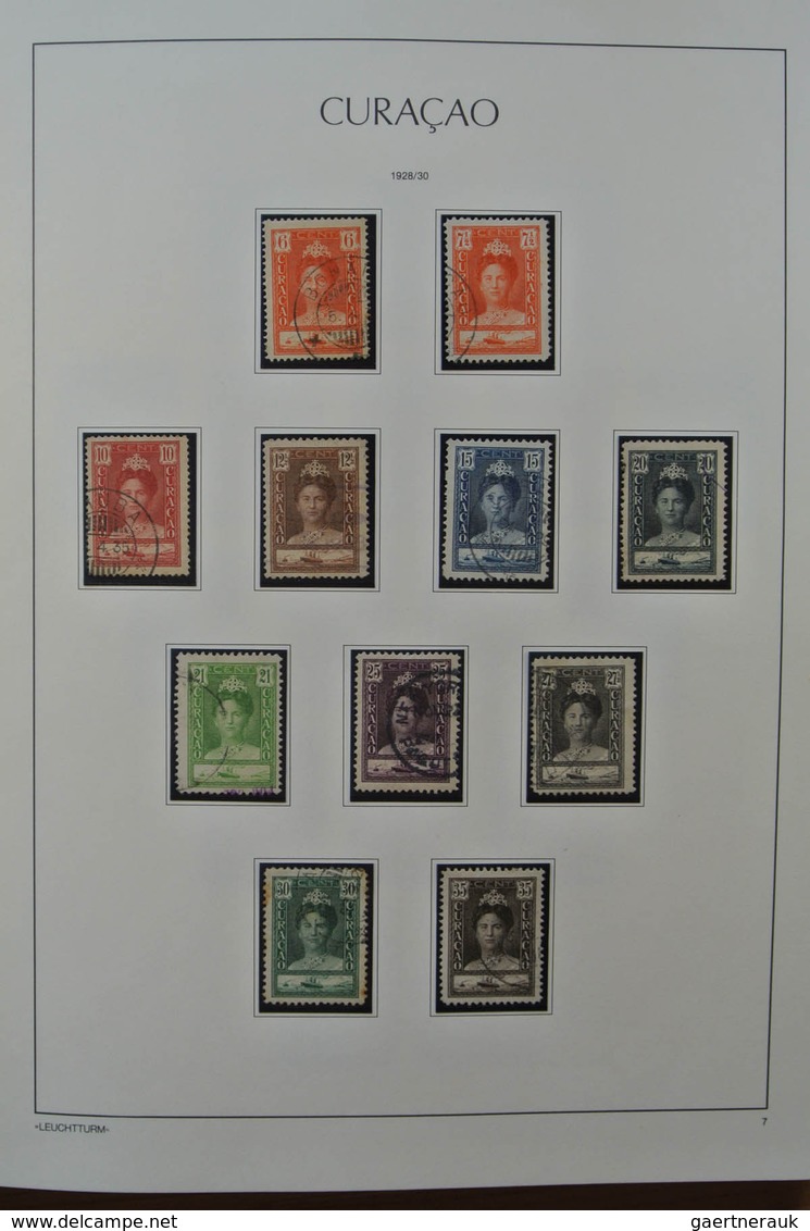 Niederländische Antillen: 1889-2009. Very well filled, MNH, mint hinged and used collection Netherla