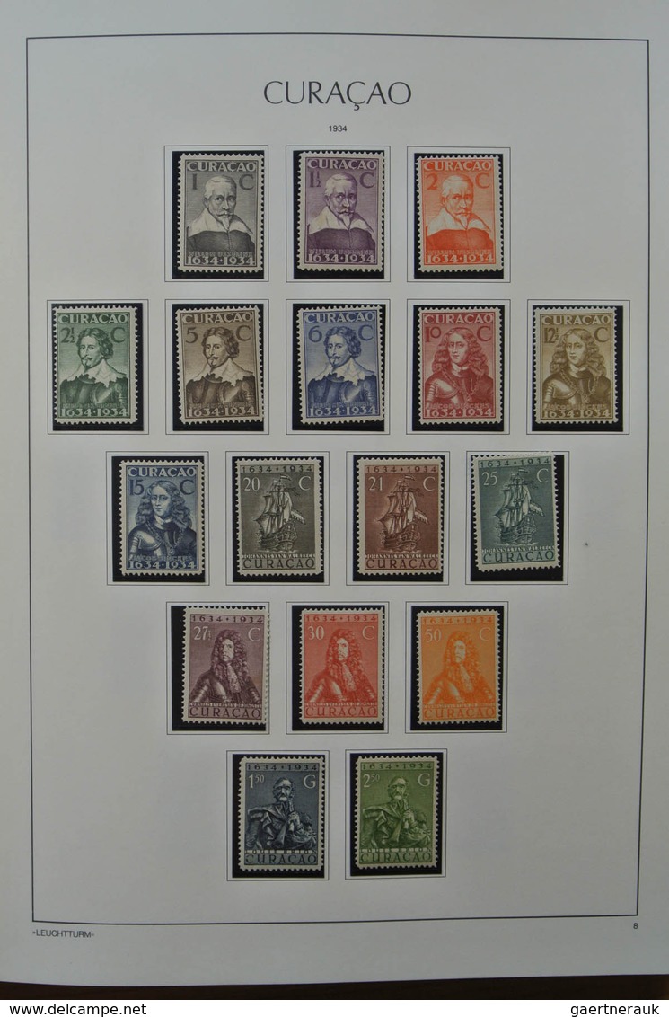 Niederländische Antillen: 1889-2009. Very well filled, MNH, mint hinged and used collection Netherla