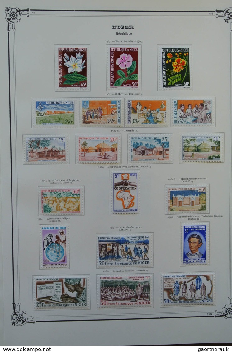 Niger: 1921-1974. Almost Complete (without Souvenir Sheets), Mint Hinged Collection Niger 1921-1974 - Sonstige & Ohne Zuordnung