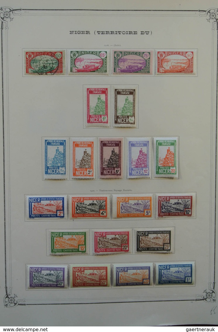 Niger: 1921-1974. Almost complete (without souvenir sheets), mint hinged collection Niger 1921-1974