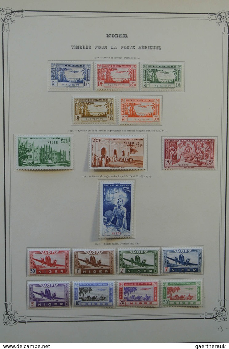 Niger: 1921-1974. Almost complete (without souvenir sheets), mint hinged collection Niger 1921-1974