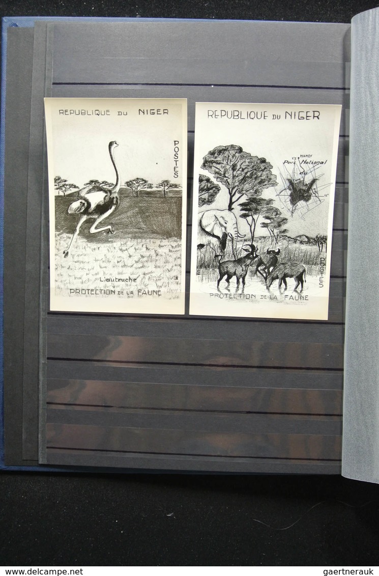 Niger: 1959-1972: Stockbook With Designs And Proofs Of Bird Stamps Of Niger 1959-1972. - Sonstige & Ohne Zuordnung