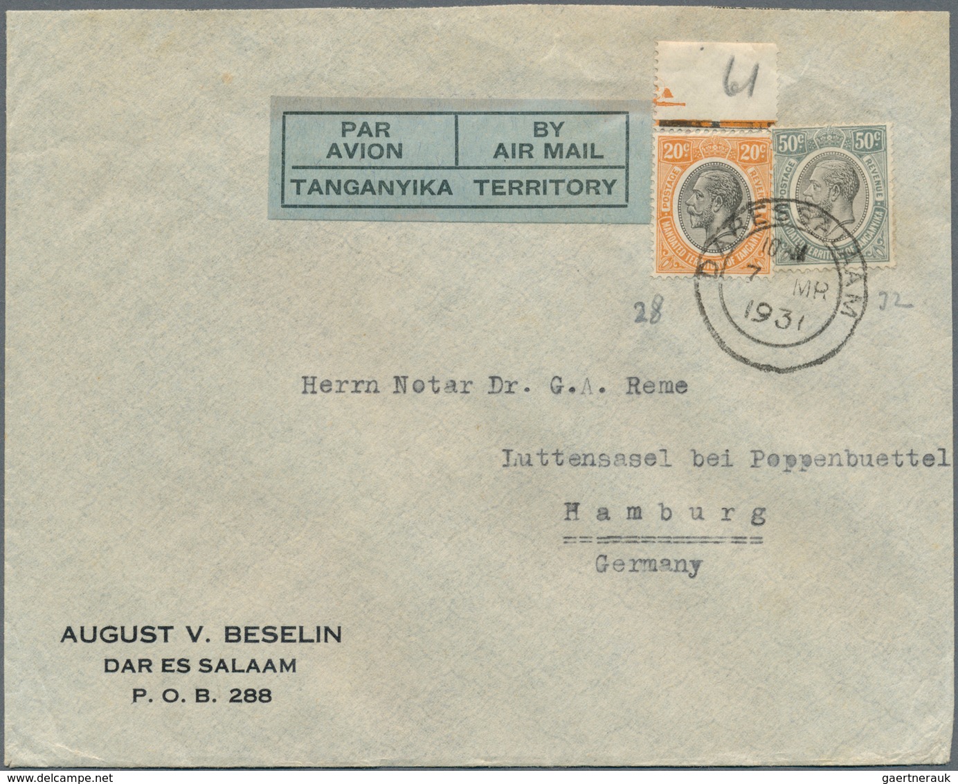 Ostafrikanische Gemeinschaft: 1920's-30's Group Of 19 Covers And Postal Stationery Card From K, U & - Africa Orientale Britannica