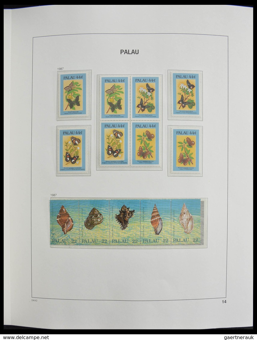 Palau: 1983-1999: MNH, apparently complete collection Palau 1983-1999 in Davo luxe album and stockbo