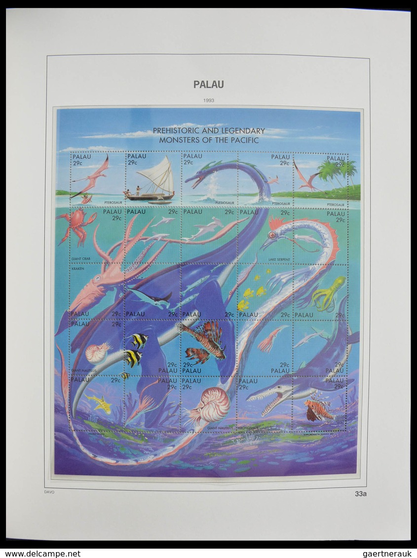 Palau: 1983-1999: MNH, apparently complete collection Palau 1983-1999 in Davo luxe album and stockbo