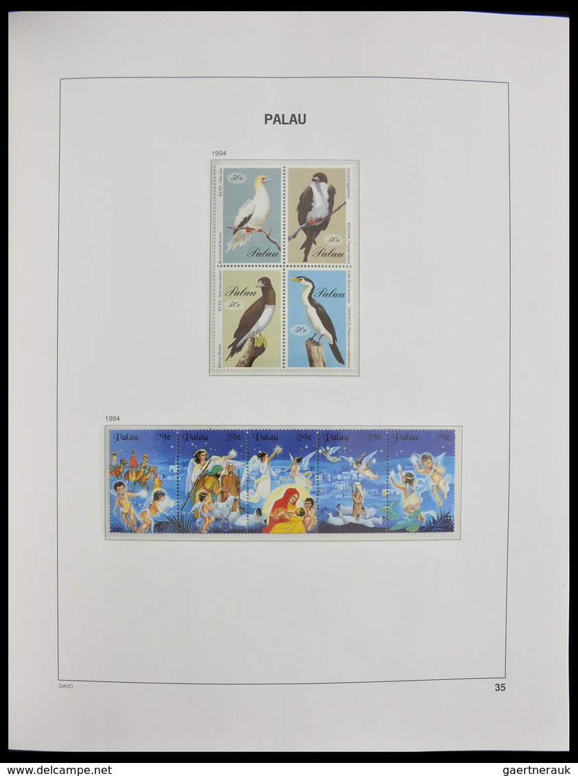 Palau: 1983-1999: MNH, apparently complete collection Palau 1983-1999 in Davo luxe album and stockbo