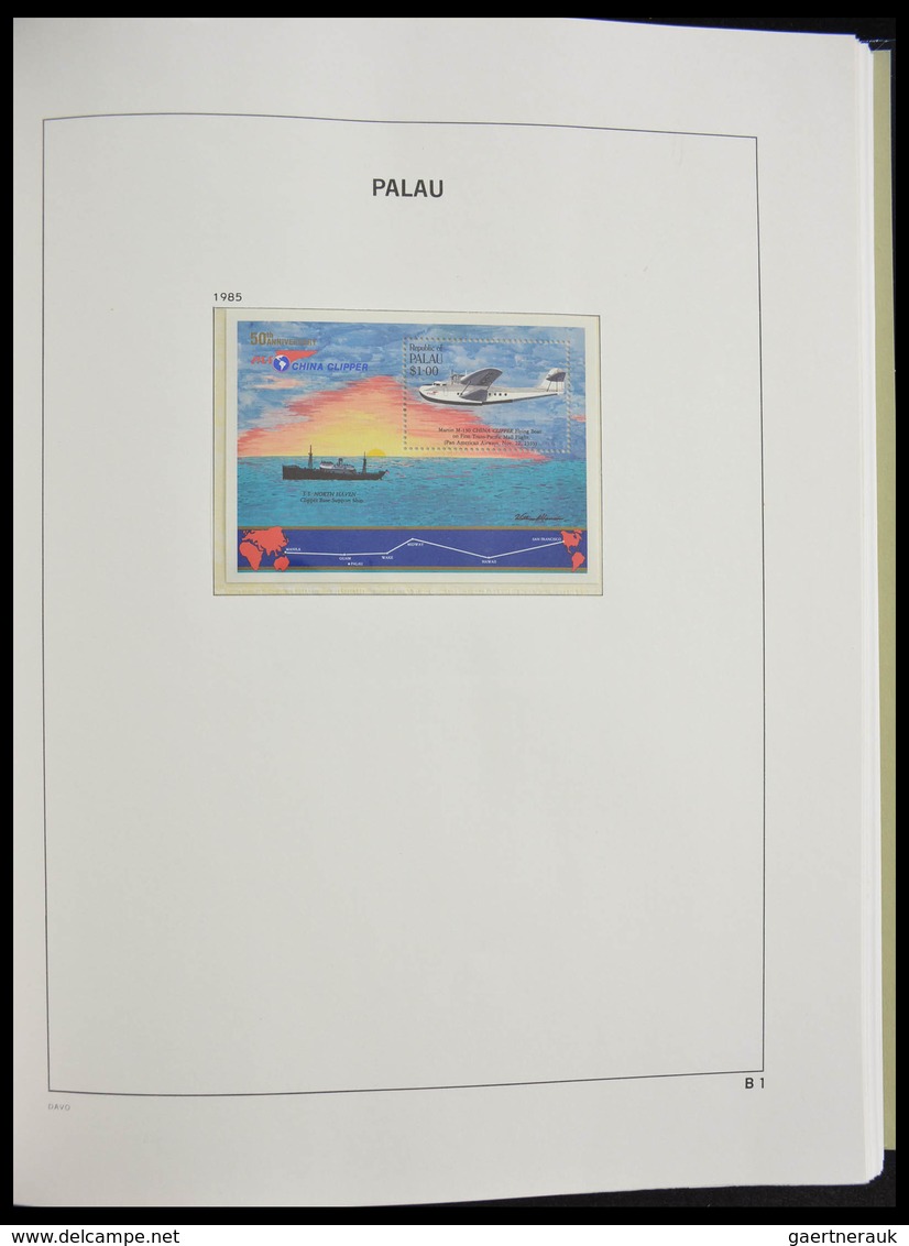 Palau: 1983-1999: MNH, apparently complete collection Palau 1983-1999 in Davo luxe album and stockbo