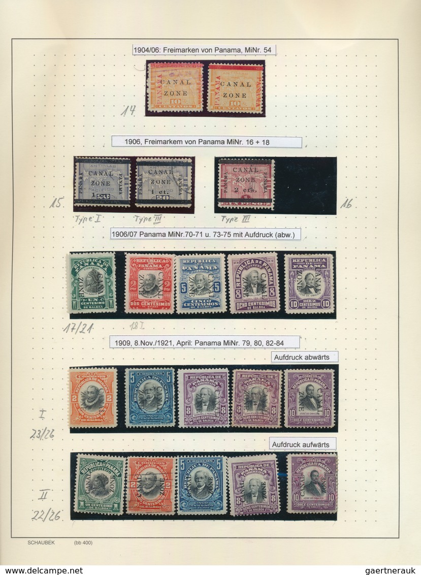 Panama-Kanalzone: 1904/1961: Comprehensive Collection Of Hundreds Of Mint And Used Stamps, Virtually - Panama