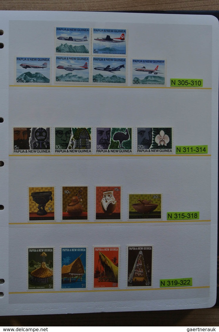 Papua Neuguinea: 1935-2007: Beautiful, as good as complete, MNH collection Papua New Guinea 1935-200