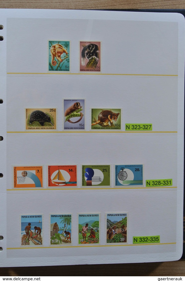 Papua Neuguinea: 1935-2007: Beautiful, as good as complete, MNH collection Papua New Guinea 1935-200