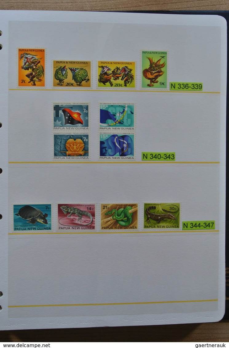 Papua Neuguinea: 1935-2007: Beautiful, as good as complete, MNH collection Papua New Guinea 1935-200