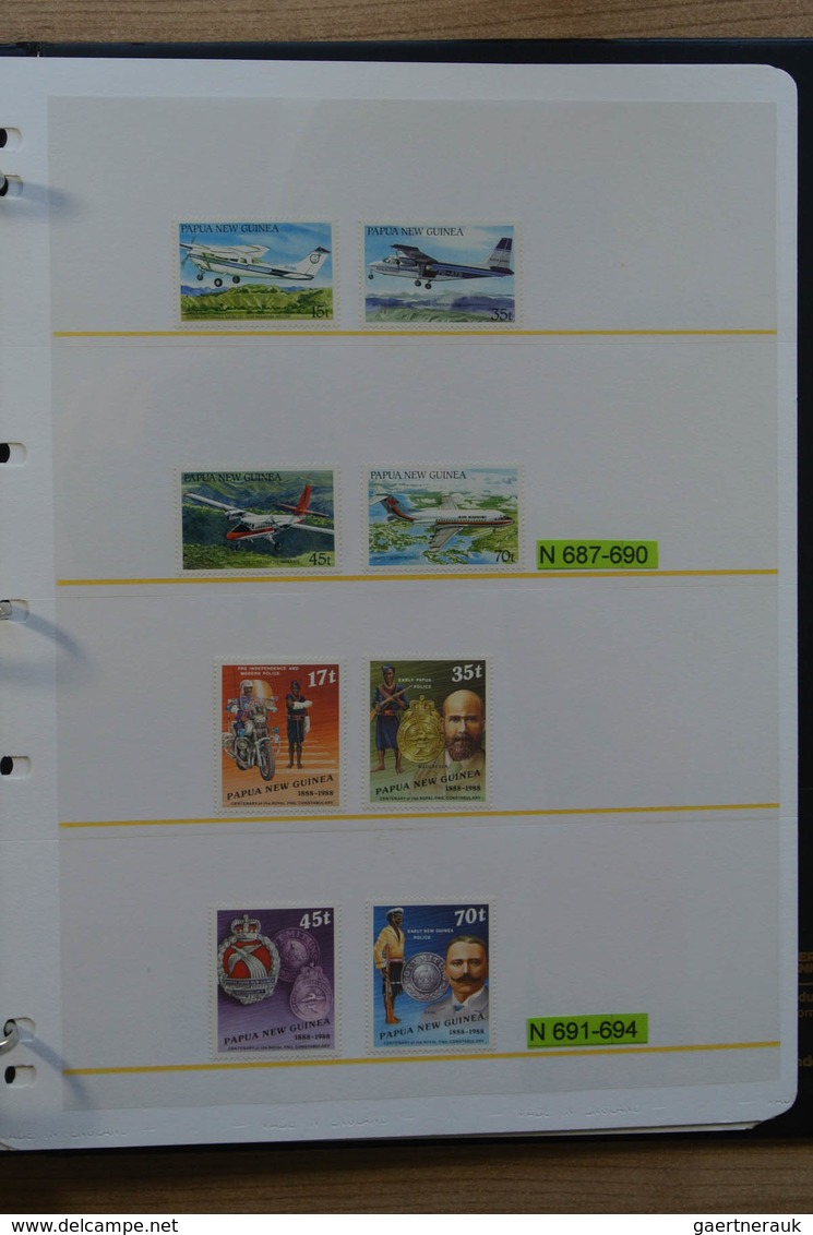 Papua Neuguinea: 1935-2007: Beautiful, as good as complete, MNH collection Papua New Guinea 1935-200