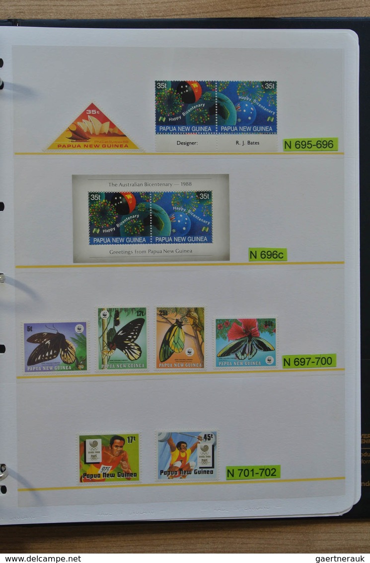 Papua Neuguinea: 1935-2007: Beautiful, as good as complete, MNH collection Papua New Guinea 1935-200