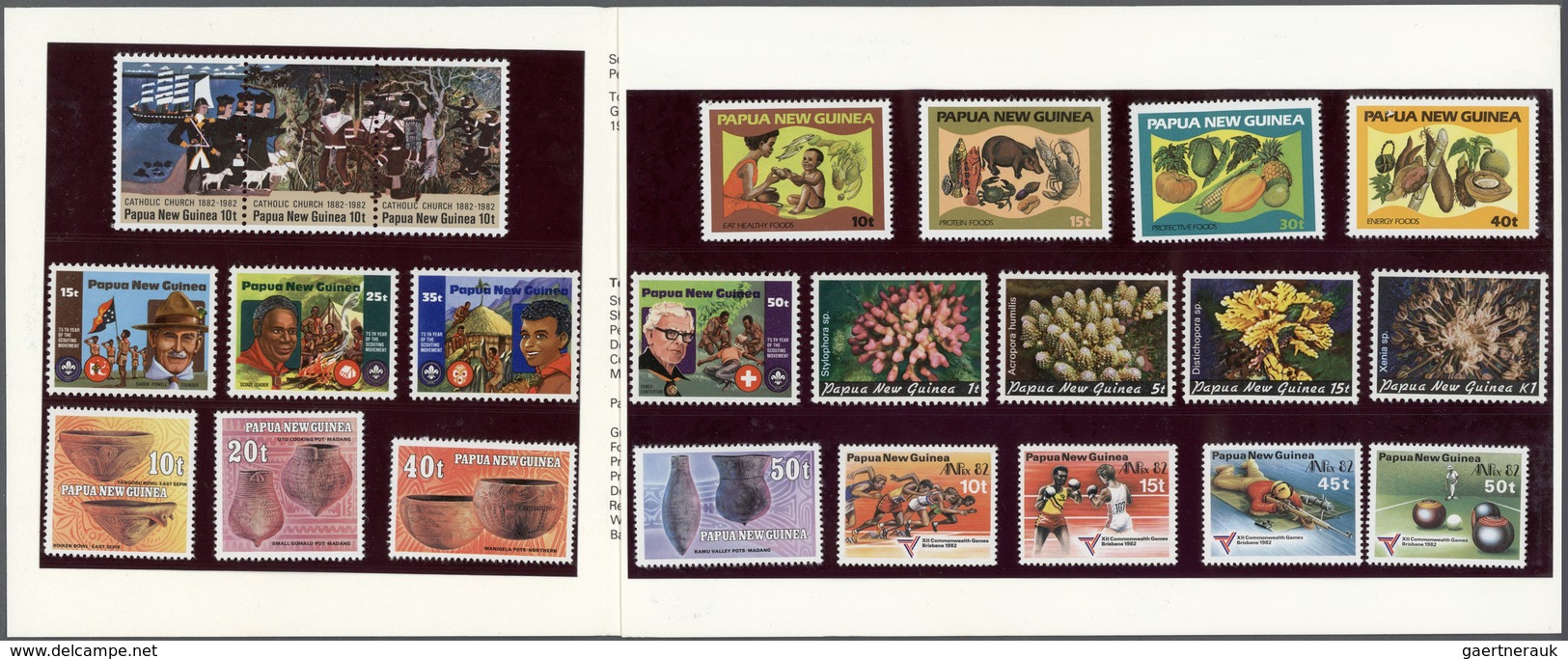 Papua Neuguinea: 1982. ANNUAL STAMP PACK Containing The 23 Issued Stamps Of This Year (including The - Papua-Neuguinea
