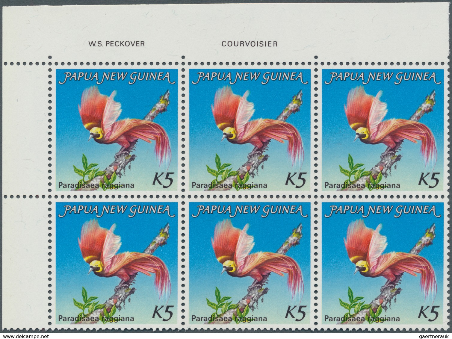 Papua Neuguinea: 1984, Bird Of Paradise Definitive 5 K. ‚Paradisaea Raggiana' In An INVESTMENT LOT W - Papua-Neuguinea