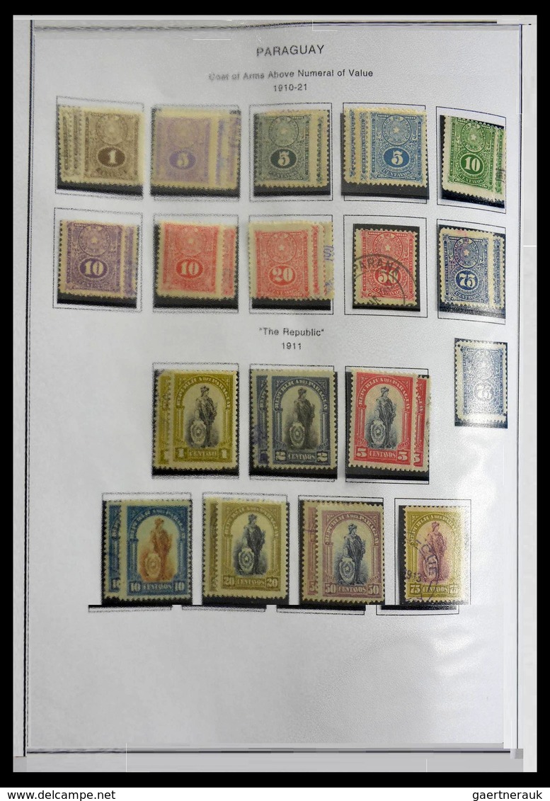 Paraguay: 1870-1964: Extensive, MNH, mint hinged and used collection Paraguay 1870-1964 in selfmade