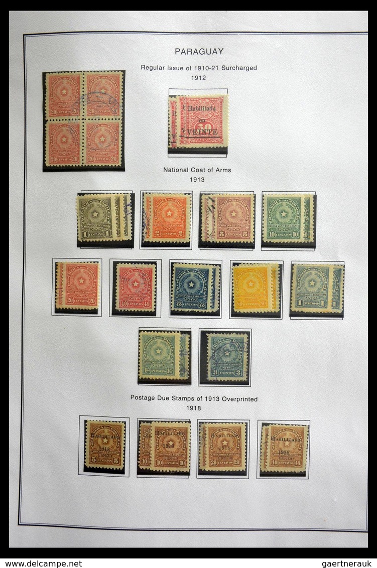 Paraguay: 1870-1964: Extensive, MNH, mint hinged and used collection Paraguay 1870-1964 in selfmade