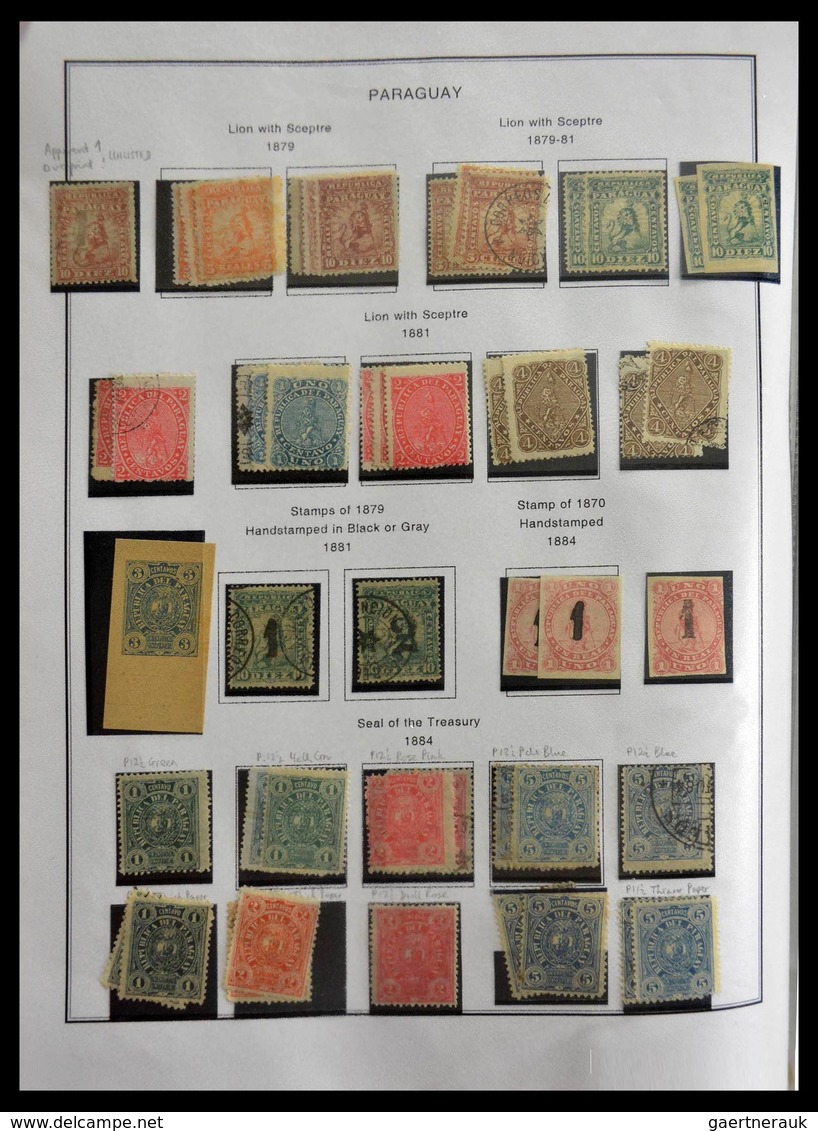 Paraguay: 1870-1964: Extensive, MNH, mint hinged and used collection Paraguay 1870-1964 in selfmade