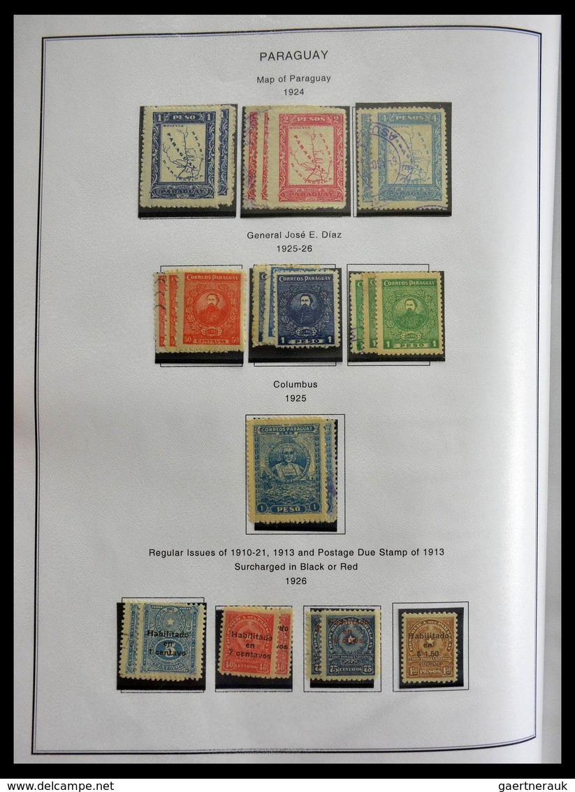 Paraguay: 1870-1964: Extensive, MNH, mint hinged and used collection Paraguay 1870-1964 in selfmade