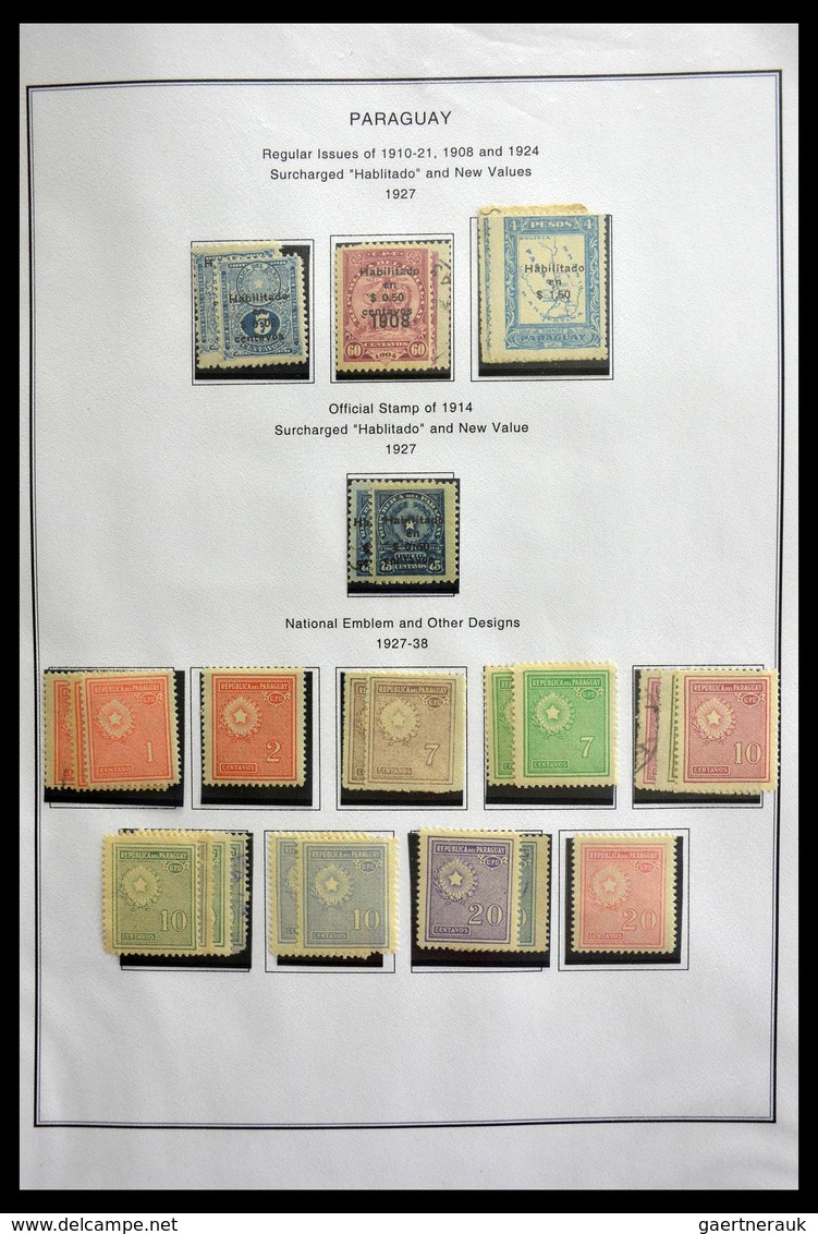 Paraguay: 1870-1964: Extensive, MNH, mint hinged and used collection Paraguay 1870-1964 in selfmade