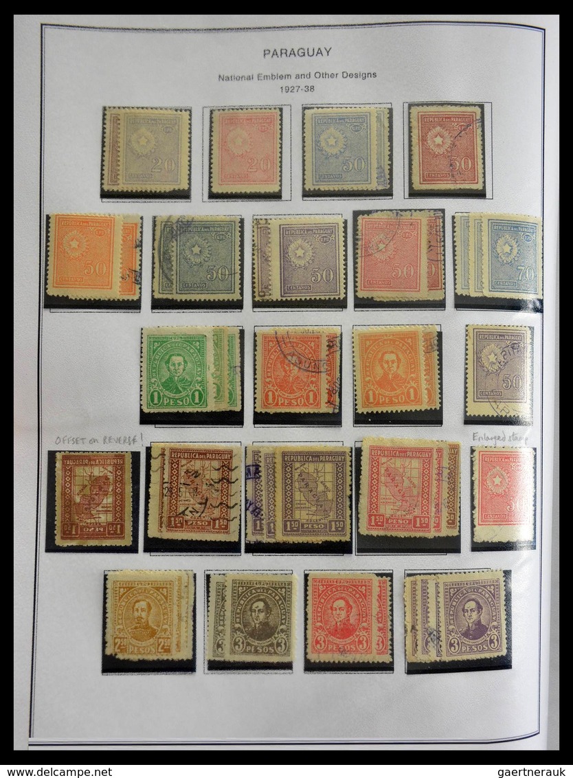 Paraguay: 1870-1964: Extensive, MNH, mint hinged and used collection Paraguay 1870-1964 in selfmade