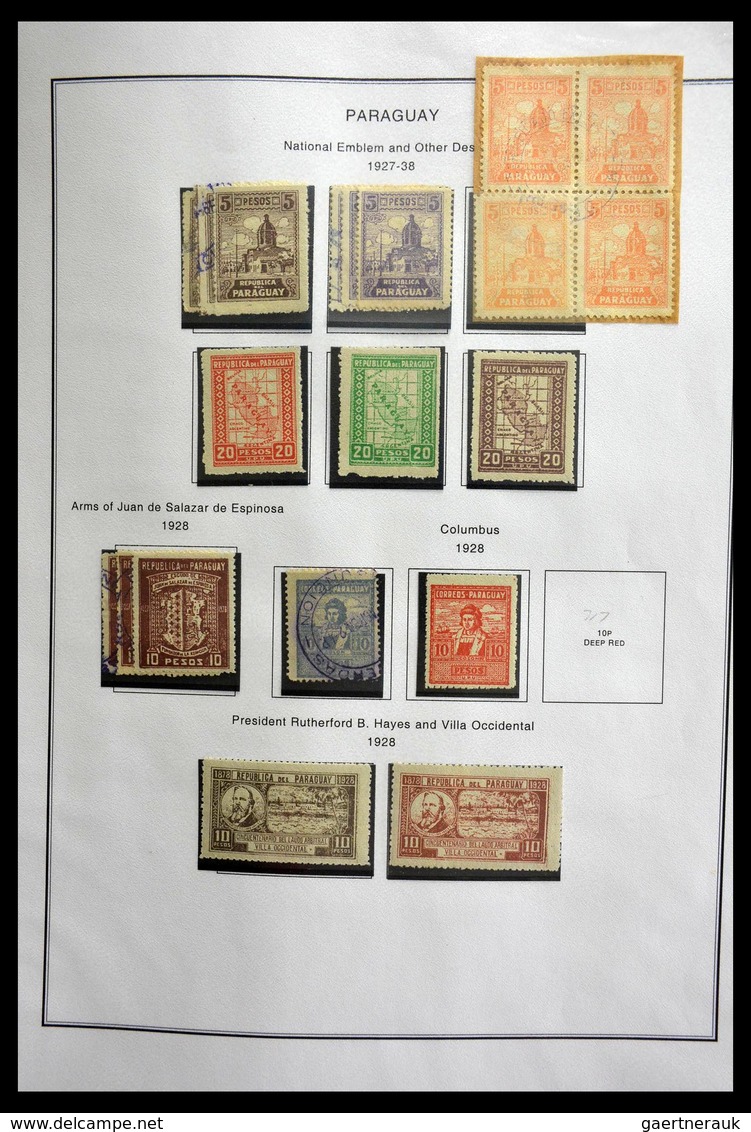 Paraguay: 1870-1964: Extensive, MNH, mint hinged and used collection Paraguay 1870-1964 in selfmade