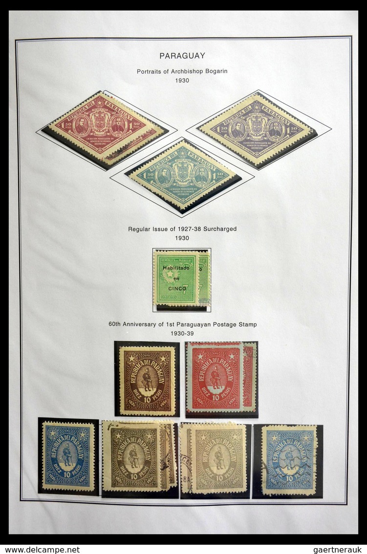 Paraguay: 1870-1964: Extensive, MNH, mint hinged and used collection Paraguay 1870-1964 in selfmade