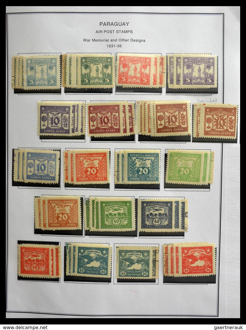 Paraguay: 1870-1964: Extensive, MNH, mint hinged and used collection Paraguay 1870-1964 in selfmade