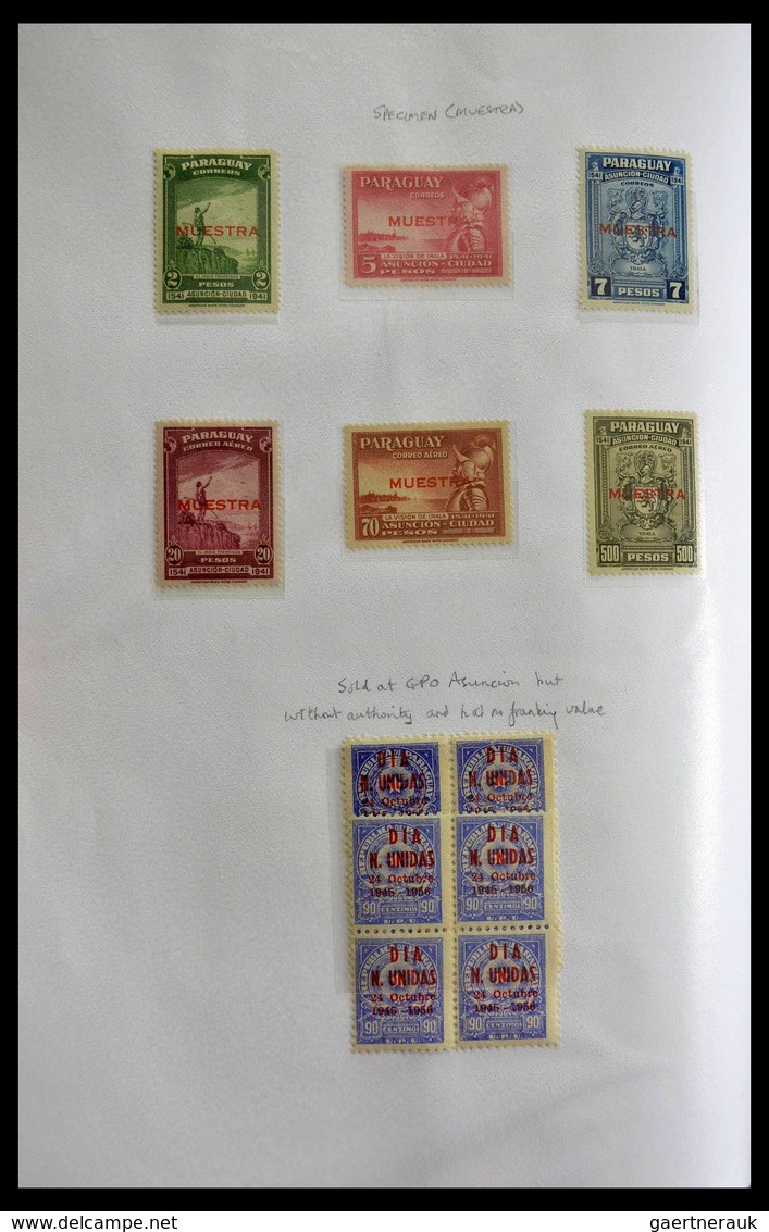 Paraguay: 1870-1964: Extensive, MNH, mint hinged and used collection Paraguay 1870-1964 in selfmade