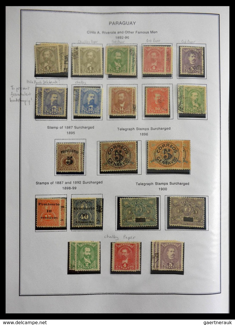 Paraguay: 1870-1964: Extensive, MNH, mint hinged and used collection Paraguay 1870-1964 in selfmade