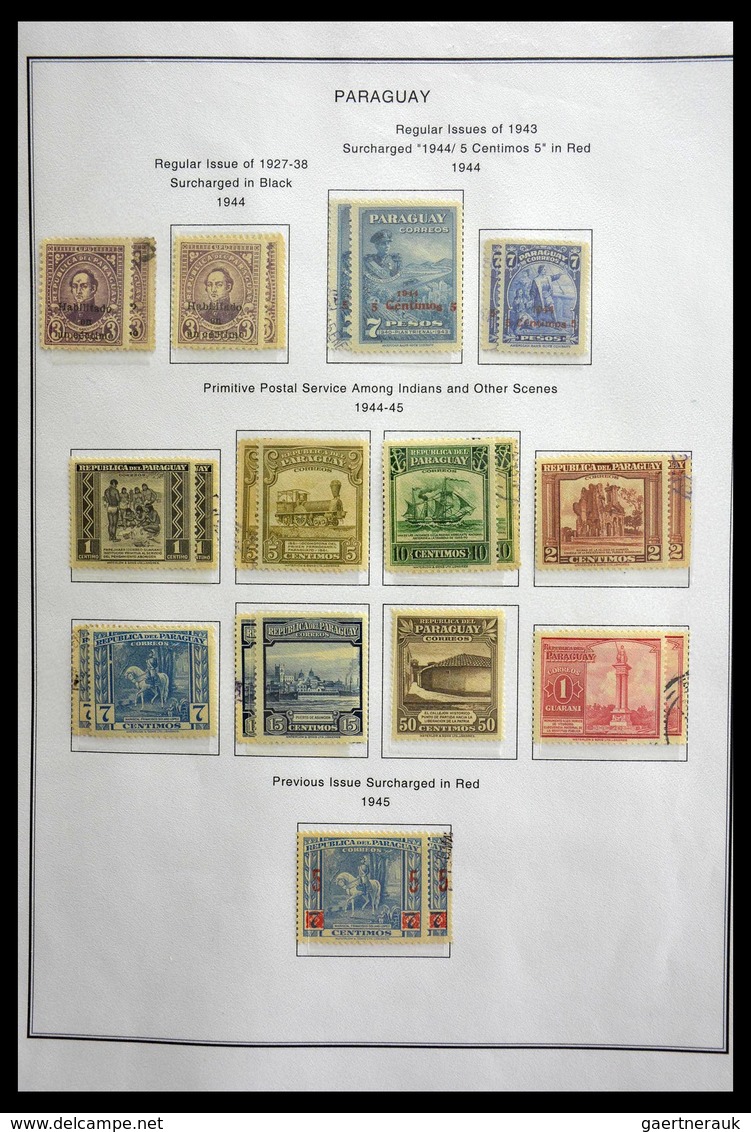 Paraguay: 1870-1964: Extensive, MNH, mint hinged and used collection Paraguay 1870-1964 in selfmade