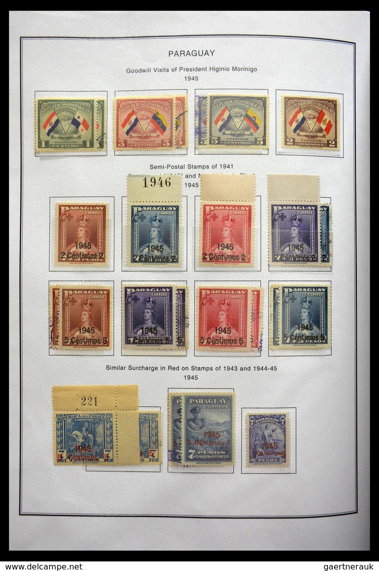 Paraguay: 1870-1964: Extensive, MNH, mint hinged and used collection Paraguay 1870-1964 in selfmade