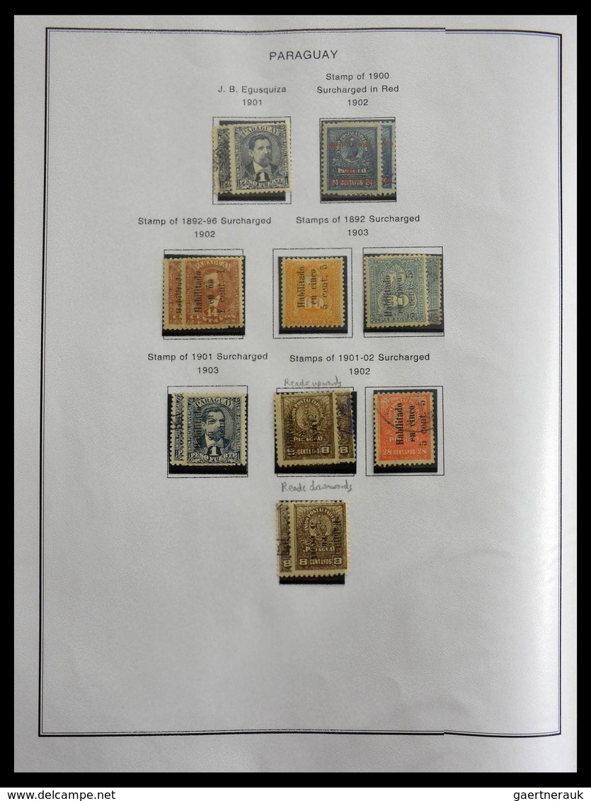 Paraguay: 1870-1964: Extensive, MNH, mint hinged and used collection Paraguay 1870-1964 in selfmade